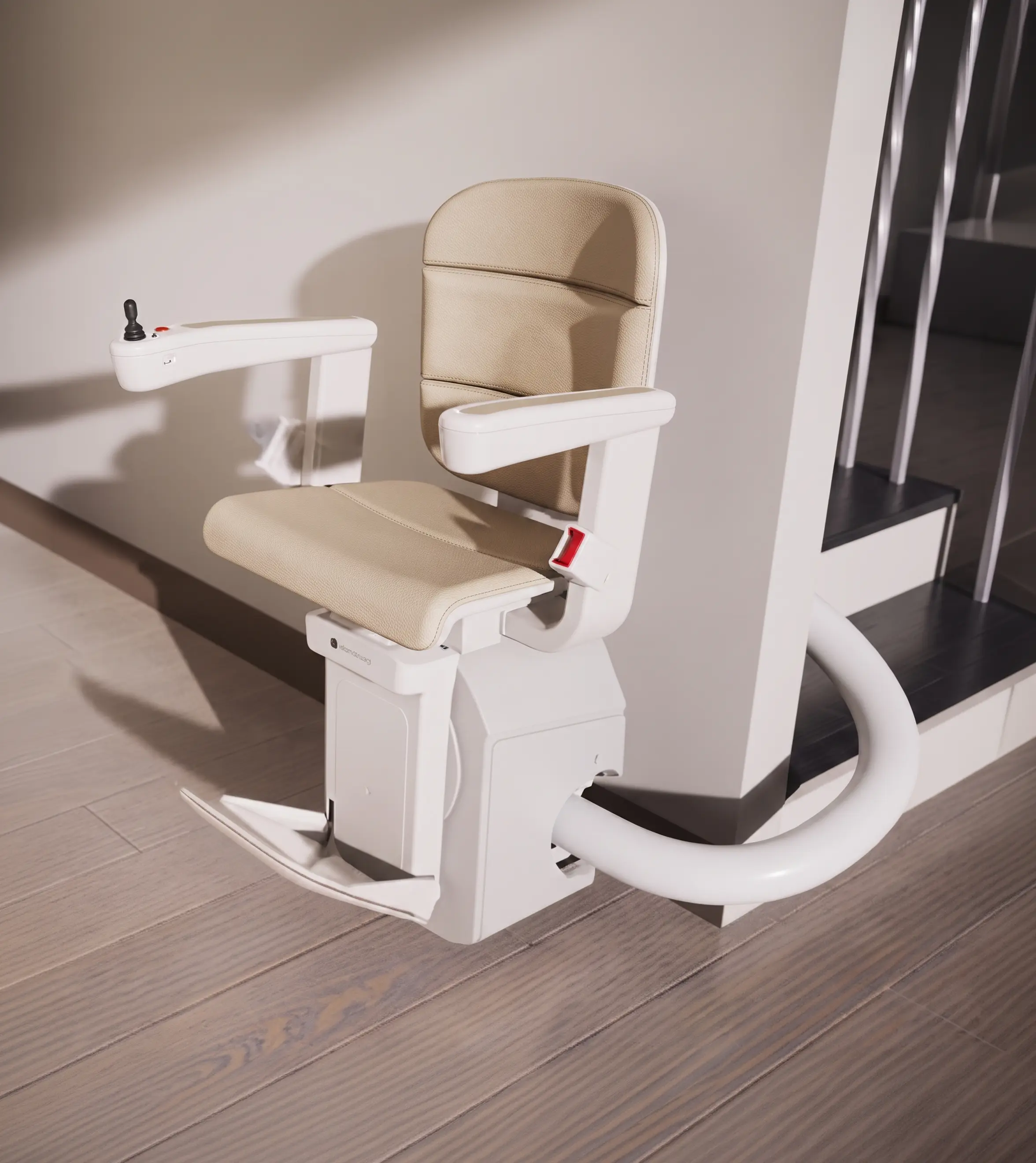 Close up stitching detail of the high quality vinyl seat option