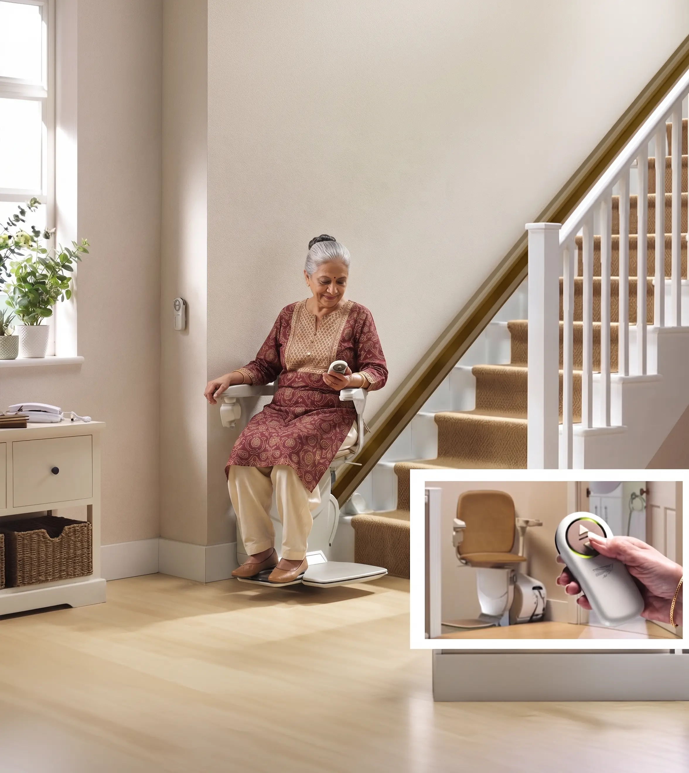 Wireless wall mounted and handset remote controller